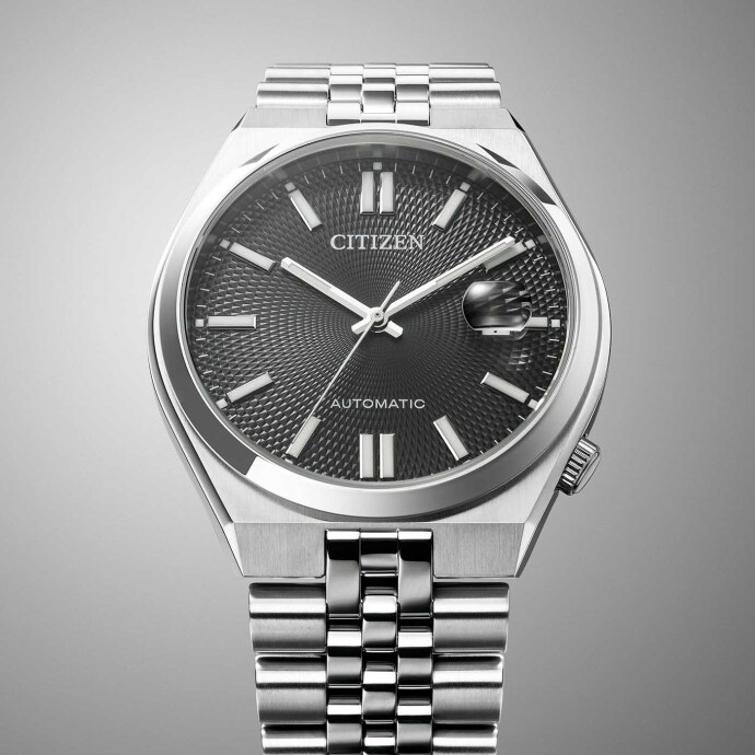 Citizen Tsuyosa NK0020-55E Gümüş-Siyah Erkek Kol Saati - 5