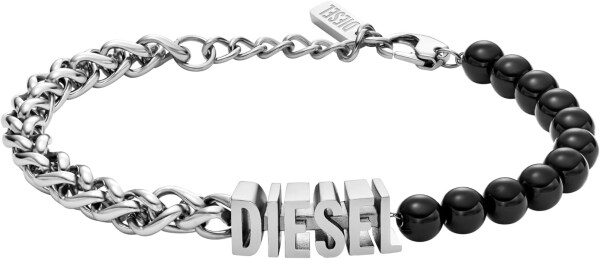 Diesel Siyah Akik Boncuklu Zincir Bileklik - 2