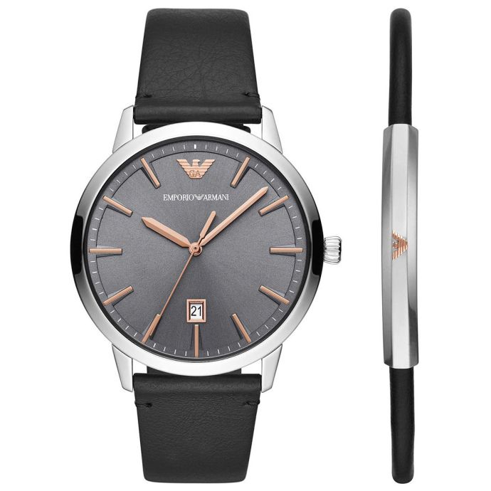 Emporio Armani AR80026 Erkek Set Kol Saati ve Bileklik - 1
