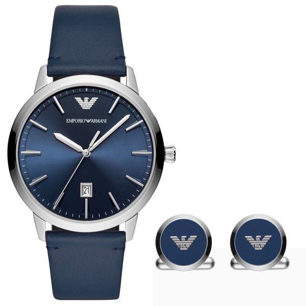 Emporio Armani AR80032 Erkek Set Kol Saati ve Kol Düğmesi - 1