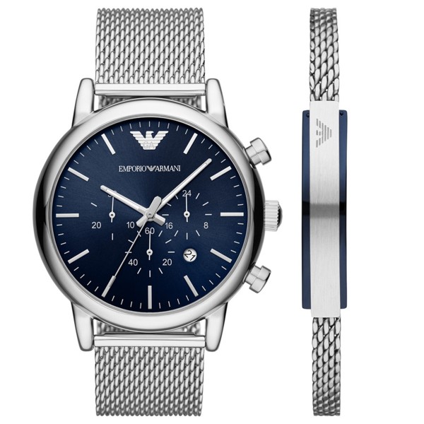 Emporio Armani AR80038 Erkek Set Kol Saati ve Bileklik - 1
