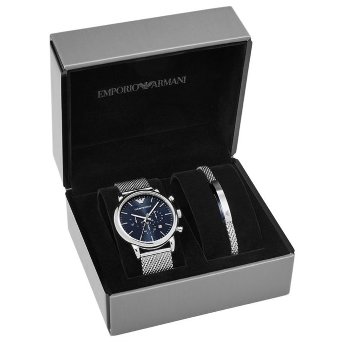 Emporio Armani AR80038 Erkek Set Kol Saati ve Bileklik - 2