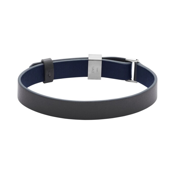 Emporio Armani Erkek Bileklik EGS2918040 Deri Gri Mavi - 2
