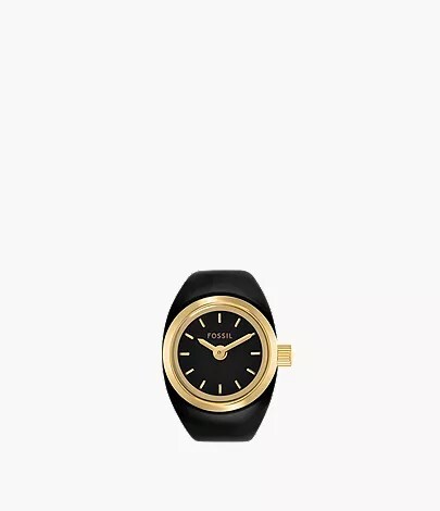 Fossil FES5413 Altın Tonlu Paslanmaz Çelik İki İbreli Saat Yüzüğü - 1