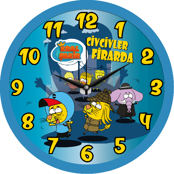 MiniFlak Lisanslı Kral Şakir KS2533 Duvar Saati - 1