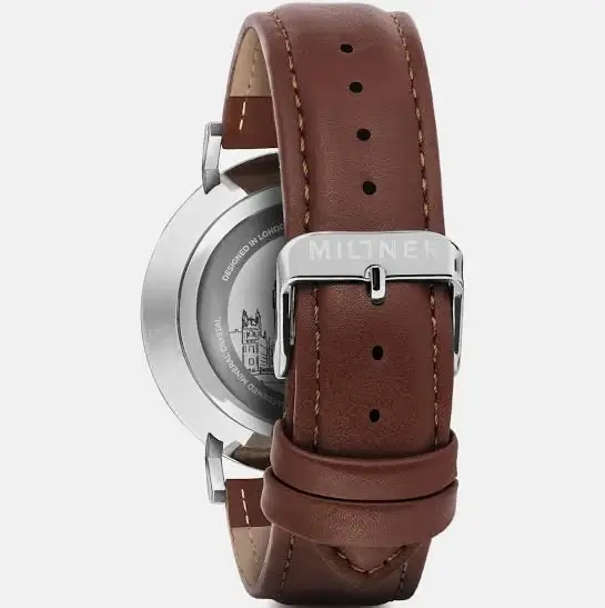 Millner Hall?eld Kol Saati Silver Brown 39 mm - 2