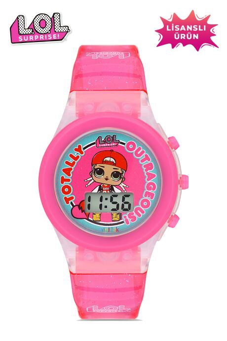 MiniFlak Lisanslı L.O.L. SURPRISE! LOL7210 Pembe Işıklı Kız Çocuk Kol Saati - 1