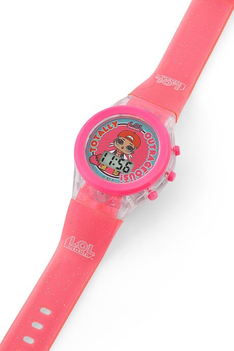 MiniFlak Lisanslı L.O.L. SURPRISE! LOL7210 Pembe Işıklı Kız Çocuk Kol Saati - 7