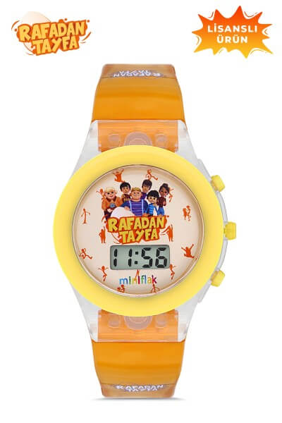 MiniFlak Lisanslı Rafadan Tayfa RF7210 Sarı Işıklı Çocuk Kol Saati - Thumbnail
