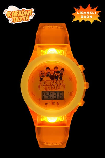 MiniFlak Lisanslı Rafadan Tayfa RF7210 Sarı Işıklı Çocuk Kol Saati