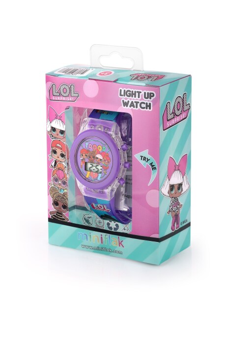 Miniflak LOL Surprise! Lisanslı LOL7002 Lila Işıklı Çocuk Saati - 2