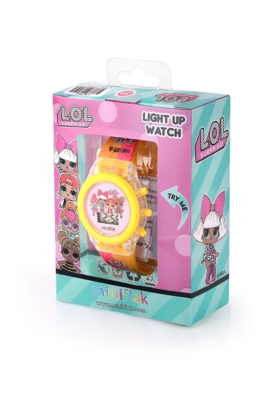 Miniflak LOL Surprise! Lisanslı LOL7003 Sarı Işıklı Çocuk Saati - 2