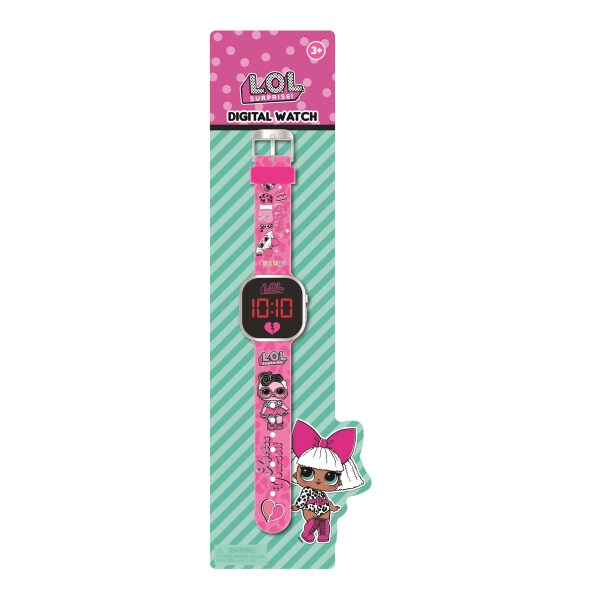 Miniflak LOL Surprise! Lisanslı LOL8001 Pembe-Siyah Square Led Çocuk Saati - 2