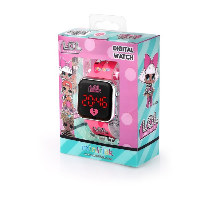 Miniflak LOL Surprise! Lisanslı LOL8001 Pembe-Siyah Square Led Çocuk Saati - 3