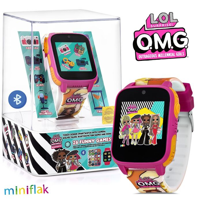 MiniFlak L.O.L Surprise! LOL012OMG Sarı Kamera Bluetoothlu 26 Oyunlu Çocuk Saati(Takip Özelliği Yok) - 1