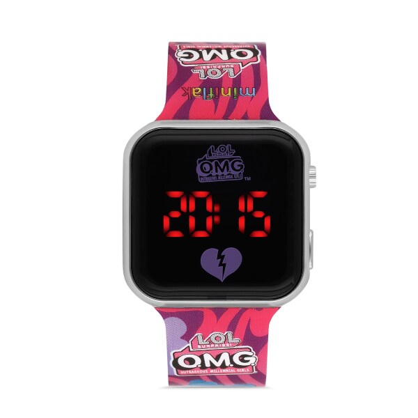 Miniflak LOL Surprise! OMG Lisanslı OMG8001 Mor Square Led Çocuk Saati - 1