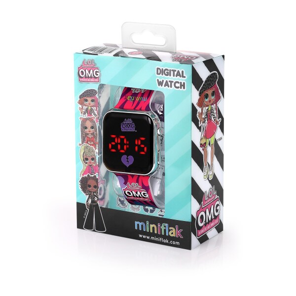 Miniflak LOL Surprise! OMG Lisanslı OMG8001 Mor Square Led Çocuk Saati - 3