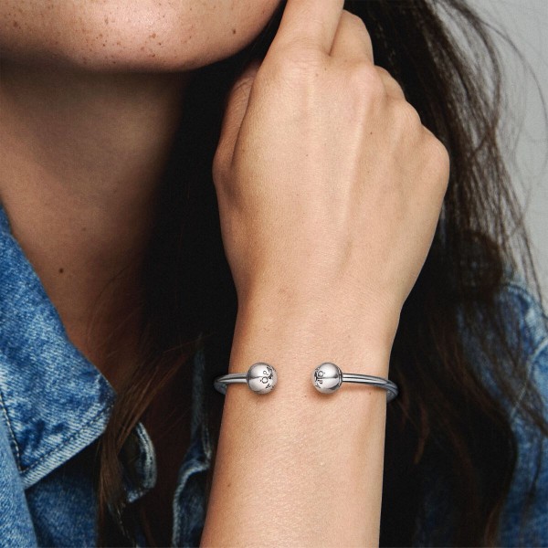 Pandora Açık Bangle Bileklik 925 ayar gümüş - 7