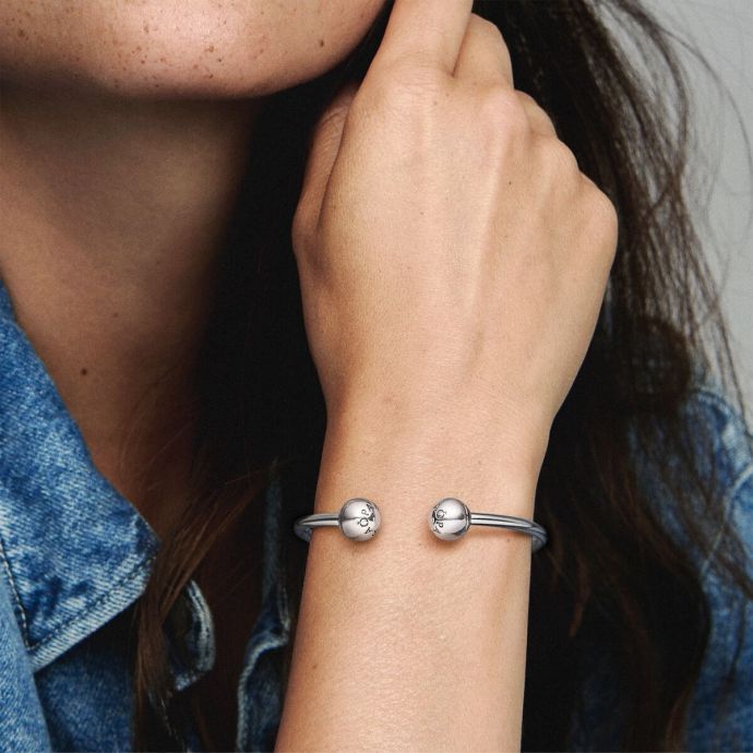 Pandora Açık Bangle Bileklik 925 ayar gümüş - 7