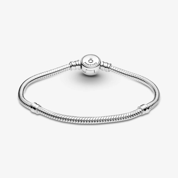 Pandora 599288C01 18cm - Moments Işıltılı Mavi Disk Klipsli Bileklik - 6