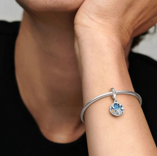 Pandora 791686C01 - Kamp ve Gece Gökyüzü Çift Sallantılı Charm - 4