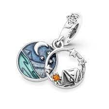 Pandora 791686C01 - Kamp ve Gece Gökyüzü Çift Sallantılı Charm - 6