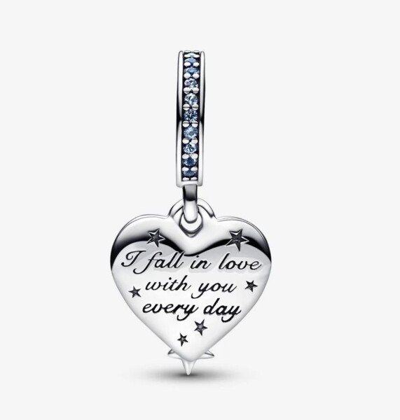 Pandora 792356C01 - Kayan Yıldız Kalp Çift Sallantılı Charm - 2