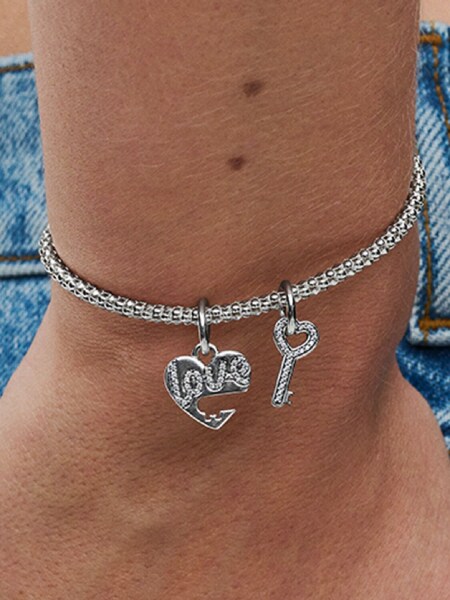 Pandora Ayrılabilir Kalp ve Anahtar Sallantılı Charm 925 ayar gümüş - 4