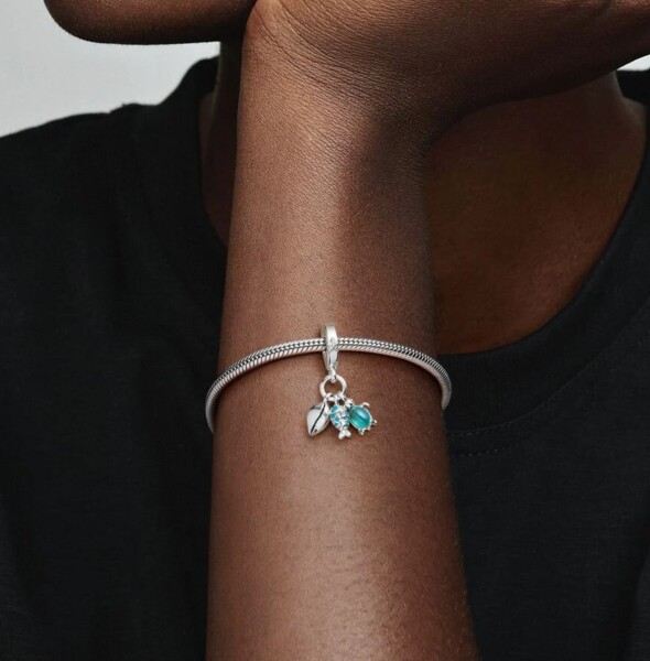 Pandora Balık,Deniz Kaplumbağası ve Deniz Kabuğu Üçlü Sallantılı Charm 791697C01 - 3
