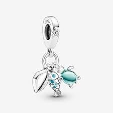 Pandora Balık,Deniz Kaplumbağası ve Deniz Kabuğu Üçlü Sallantılı Charm 791697C01 - 4