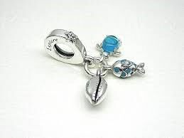 Pandora Balık,Deniz Kaplumbağası ve Deniz Kabuğu Üçlü Sallantılı Charm 791697C01 - 6