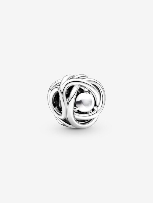 Pandora Beyaz bioresin yapay sedefli Charm 925 ayar gümüş - 1