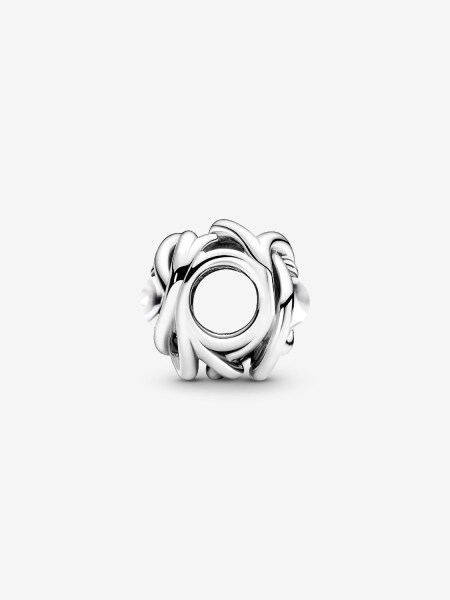 Pandora Beyaz bioresin yapay sedefli Charm 925 ayar gümüş - 2