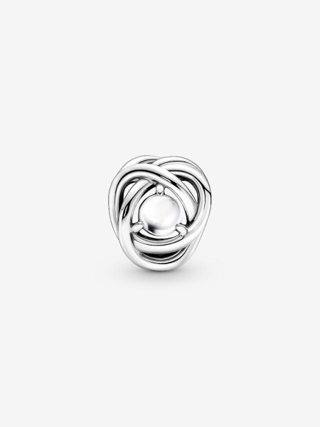 Pandora Beyaz bioresin yapay sedefli Charm 925 ayar gümüş - 3
