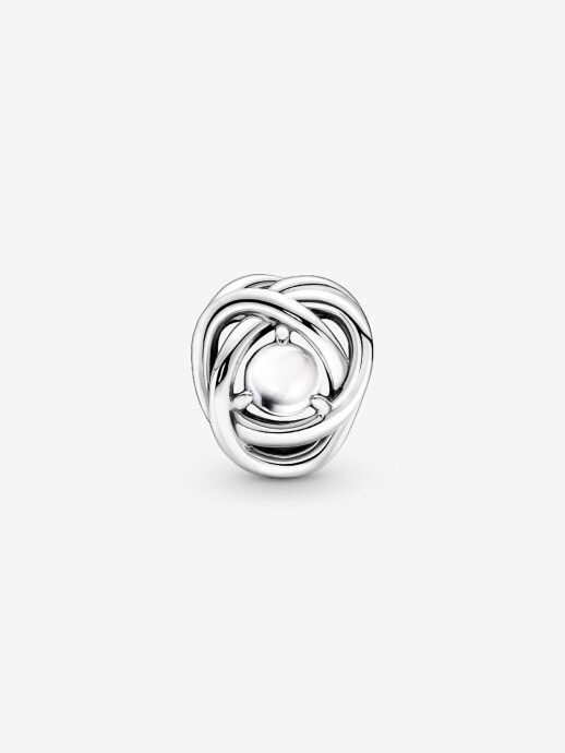 Pandora Beyaz bioresin yapay sedefli Charm 925 ayar gümüş - 3