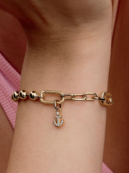 Pandora Çapa Mini Sallantılı Charm 14 ayar altın kaplama - 5