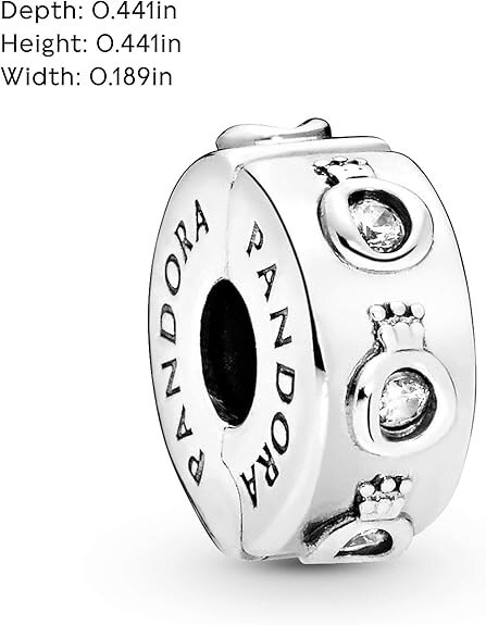 Pandora Parıltılı Taç Klipsli Charm 798326CZ - 5