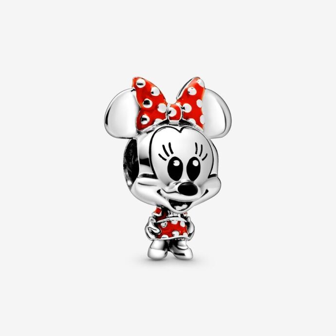 Pandora Disney, Puantiye Fiyonklu ve Elbiseli Minnie Charm 798880C02 - 1