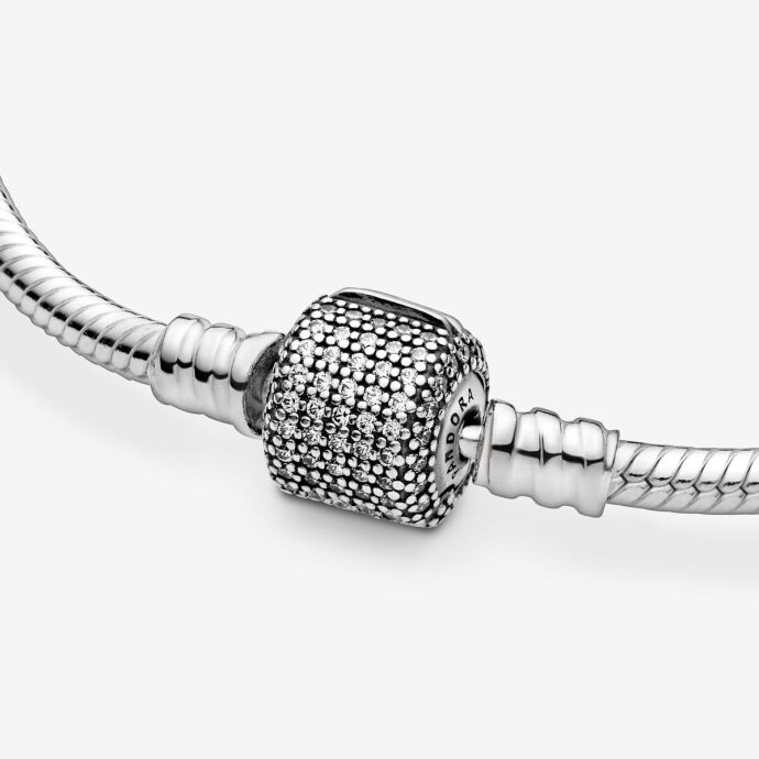Pandora Gümüş Pavé Klipsli Bileklik 590723CZ 17cm - 4
