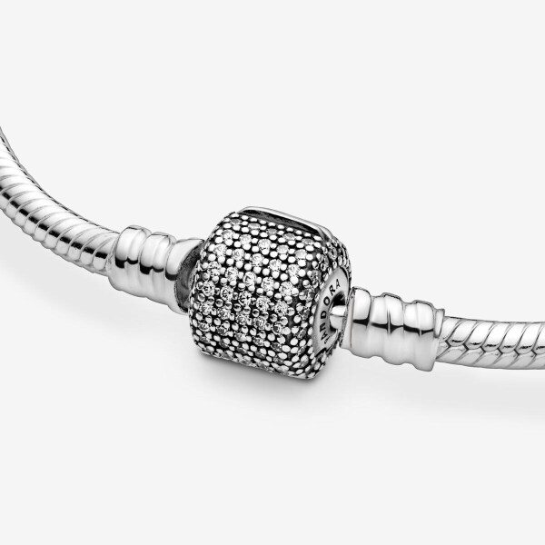 Pandora Gümüş Pavé Klipsli Bileklik 590723CZ 19cm - 4