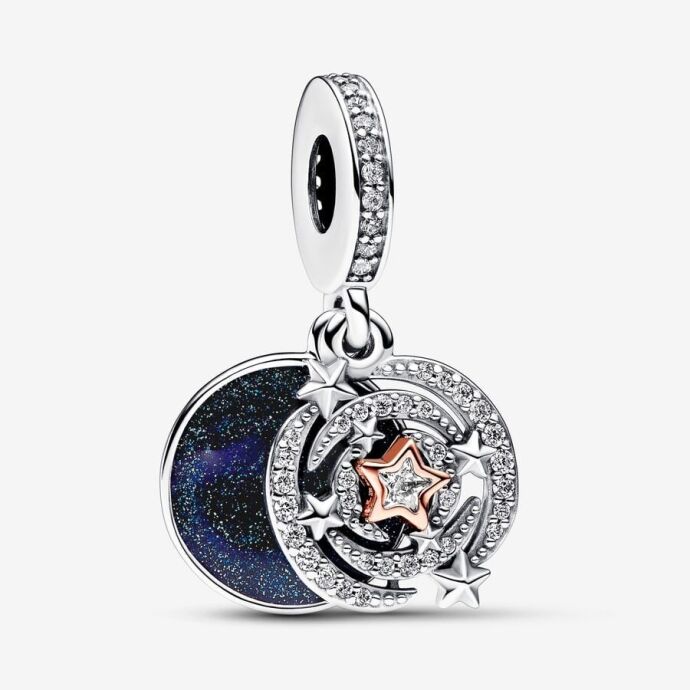 Pandora İki Renkli Kayan Yıldız Çift Sallantılı 782975C01 - 1
