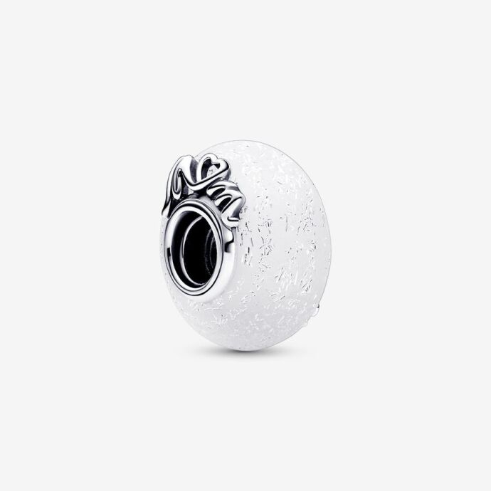 Pandora Işıltılı Beyaz Murano Mum & Love Charm 792655C00 - 1