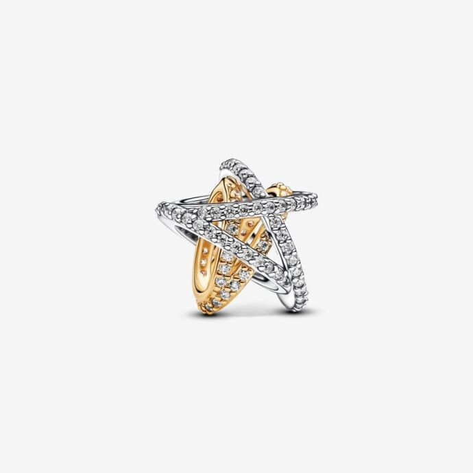 Pandora Işıltılı Çapraz Yıldız Charm 763590C01 - 1