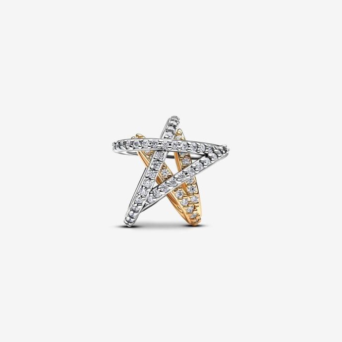 Pandora Işıltılı Çapraz Yıldız Charm 763590C01 - 2