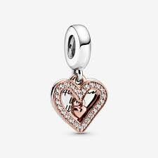 Pandora Işıltılı El Yapımı Kalp Şeklinde Sallantılı Charm 788693C01 - 3