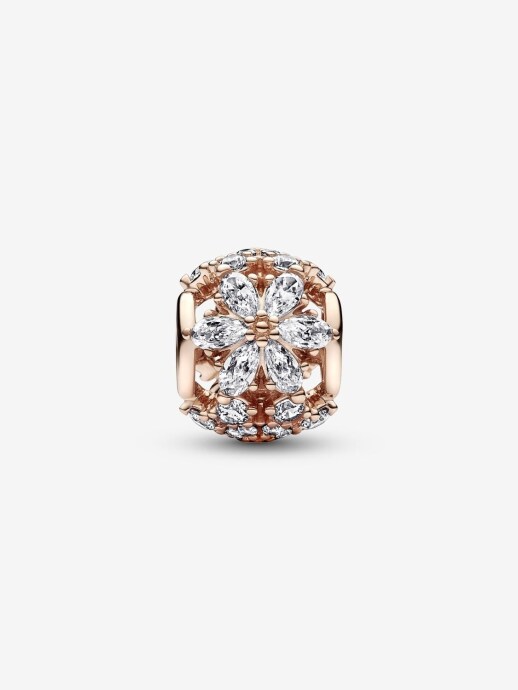 Pandora Işıltılı Herbaryum Yuvarlak Charm 14 ayar pembe altın kaplama - 2