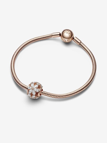 Pandora Işıltılı Herbaryum Yuvarlak Charm 14 ayar pembe altın kaplama - 3