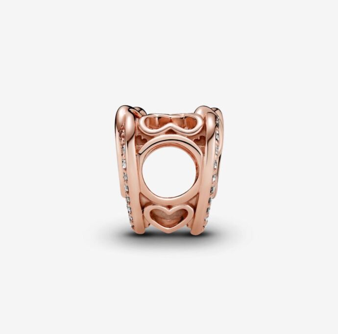 Pandora Işıltılı İç İçe Geçen Kalpler Charm 789270C01 - 3