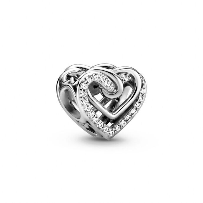 Pandora Işıltılı İç İçe Geçmiş Kalpler Charm 799270C01 - 1