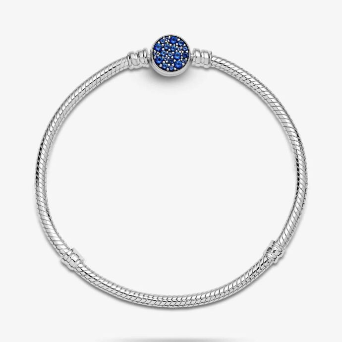 Pandora Işıltılı Mavi Disk Klipsli 599288C01 18cm - 3